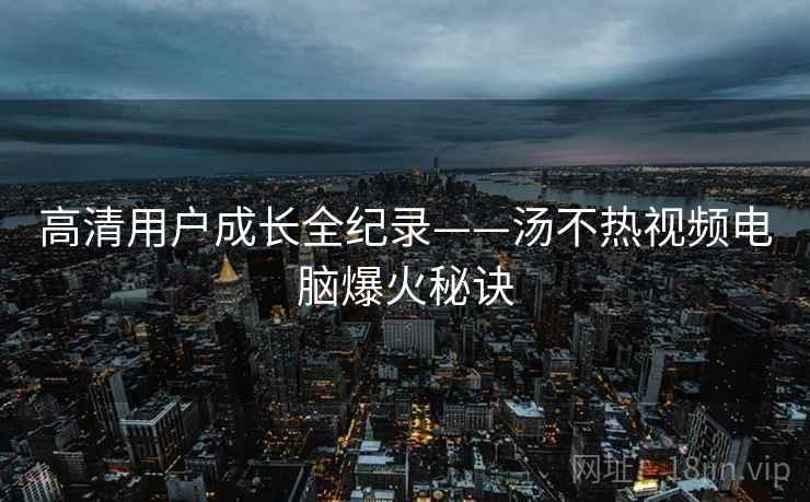 高清用户成长全纪录——汤不热视频电脑爆火秘诀