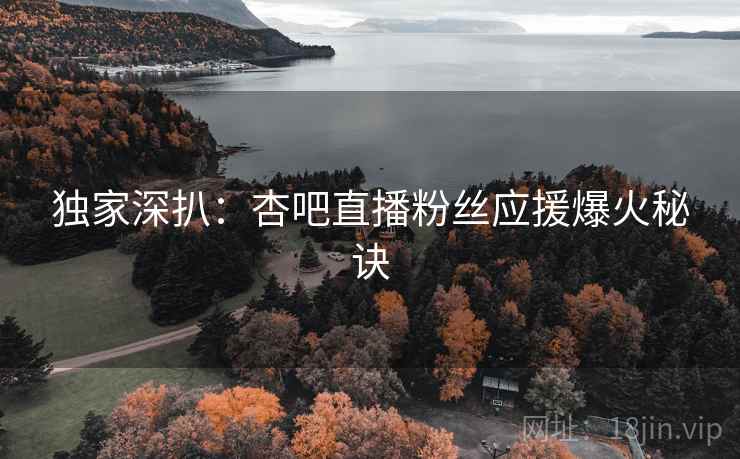 独家深扒：杏吧直播粉丝应援爆火秘诀